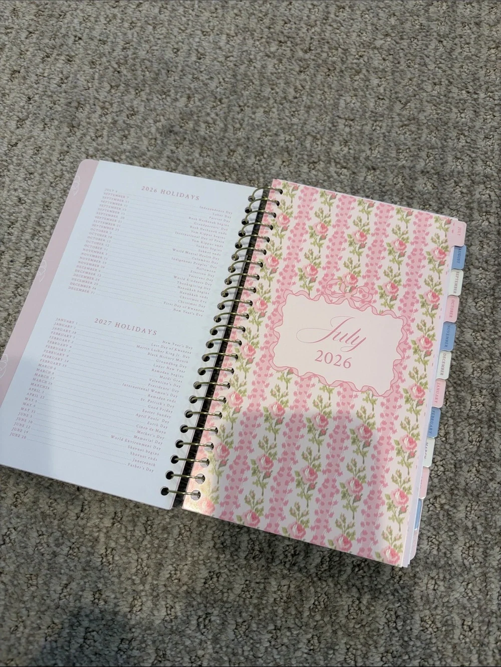 Target Love Shack Fancy Yoobi Pink Floral S Planner 2026-2027 with Gold Accents